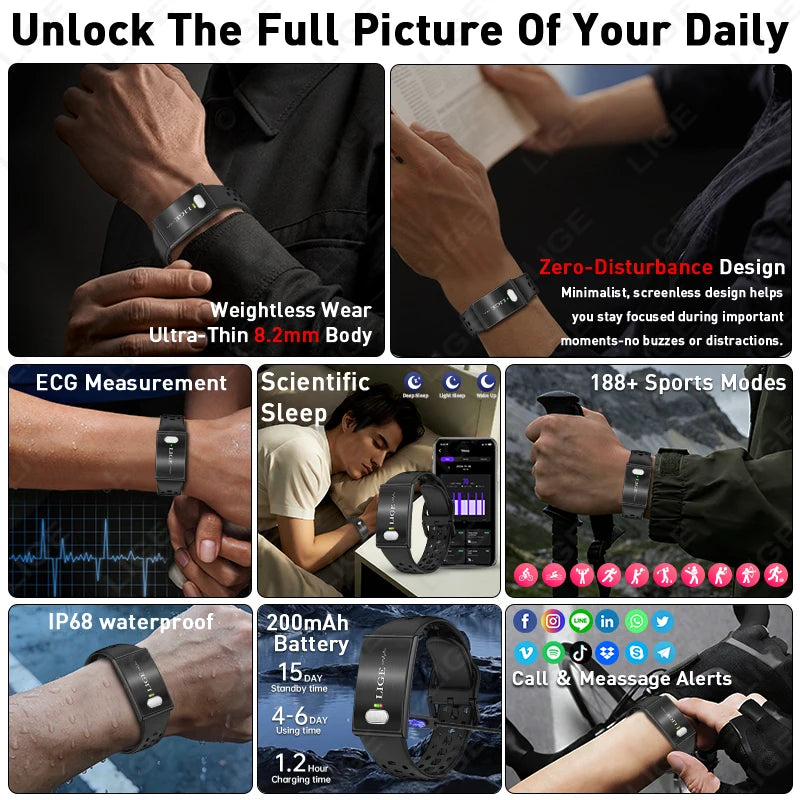 LIGE ECG Smart Watch