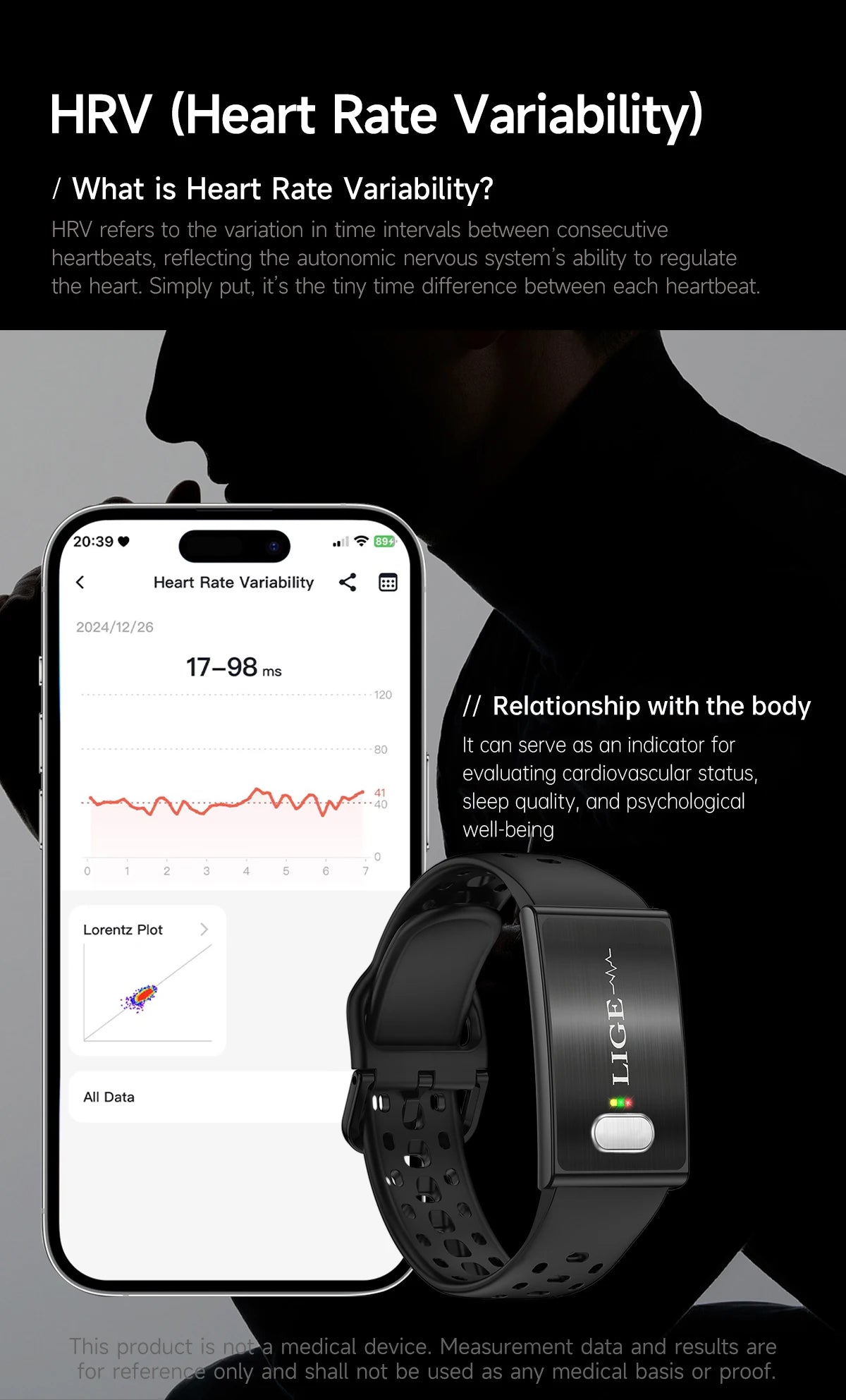 LIGE ECG Smart Watch