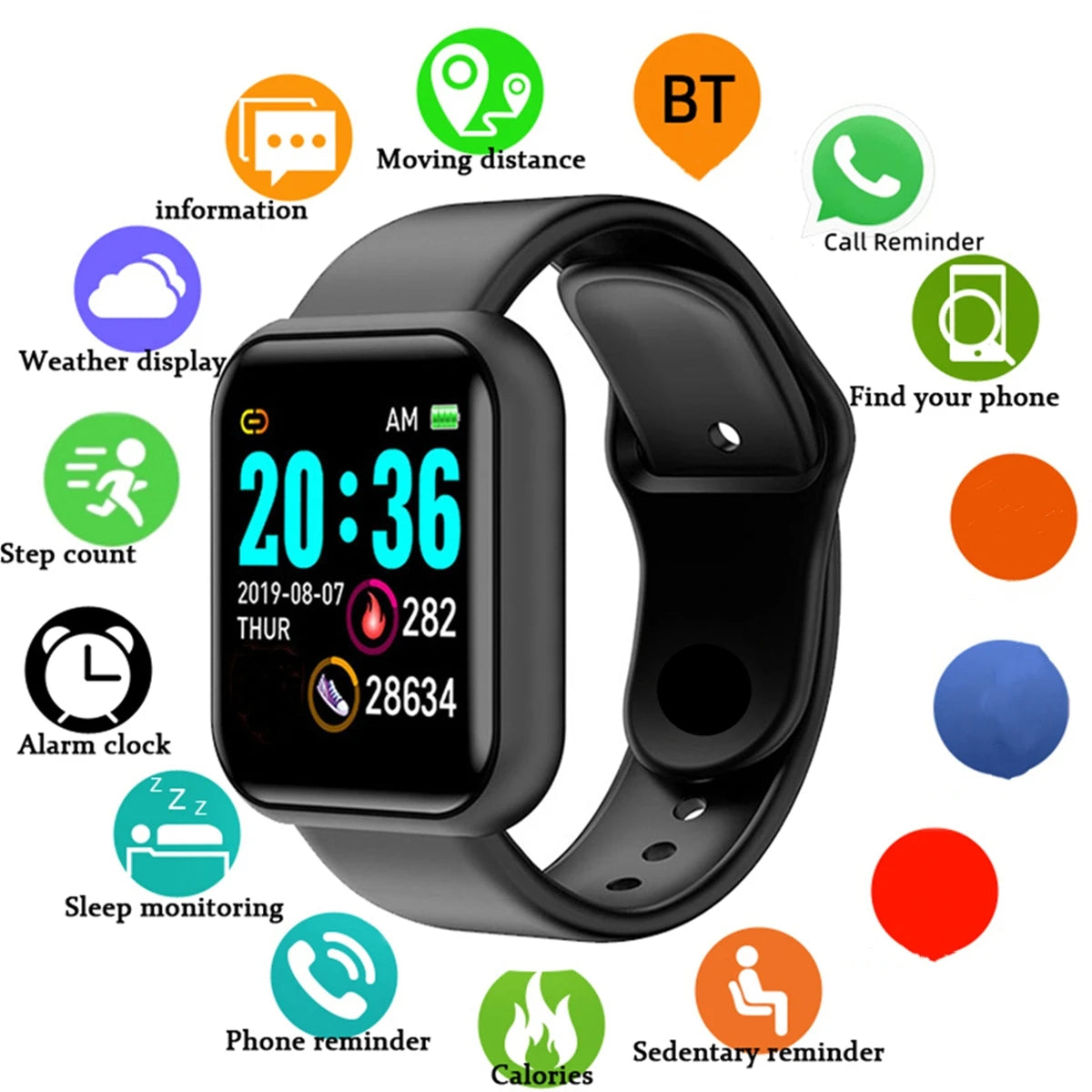 PulseFit Smartwatch – Fitness Tracker for Android & iOS