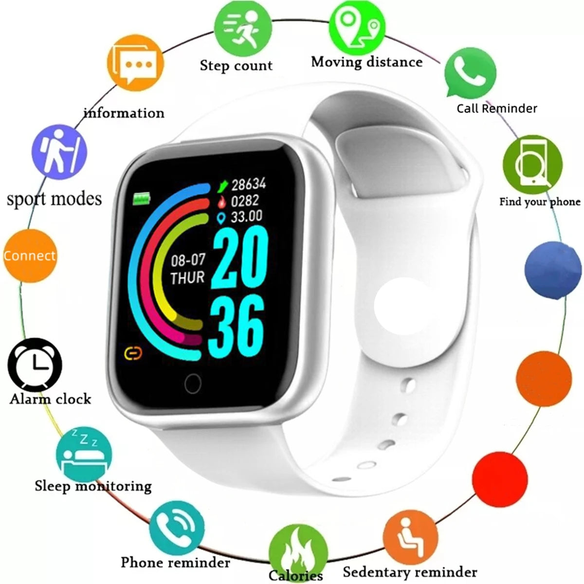 PulseFit Smartwatch – Fitness Tracker for Android & iOS