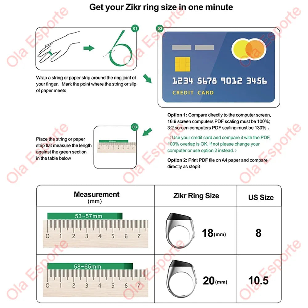 Qibla Tasbih Ring