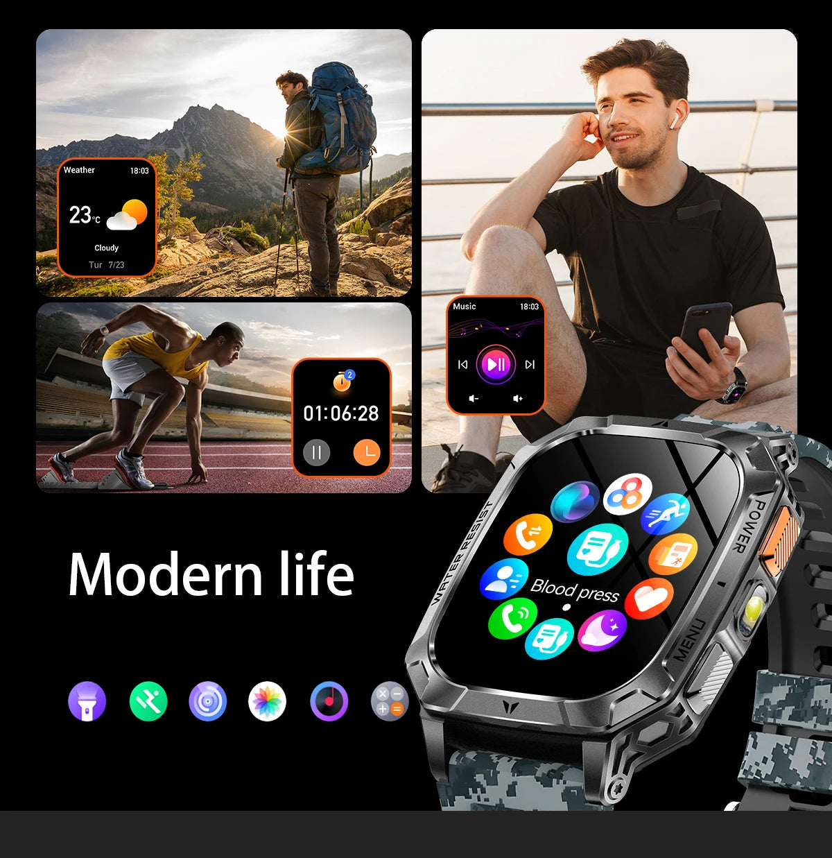LIGE Power Smart Watch.